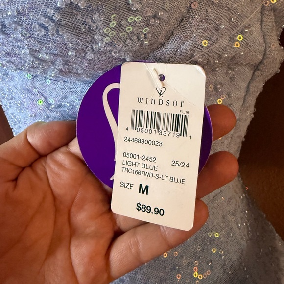 Windsor Light Blue Sequin Skater Dress – NWT Size M - Picture 8 of 12